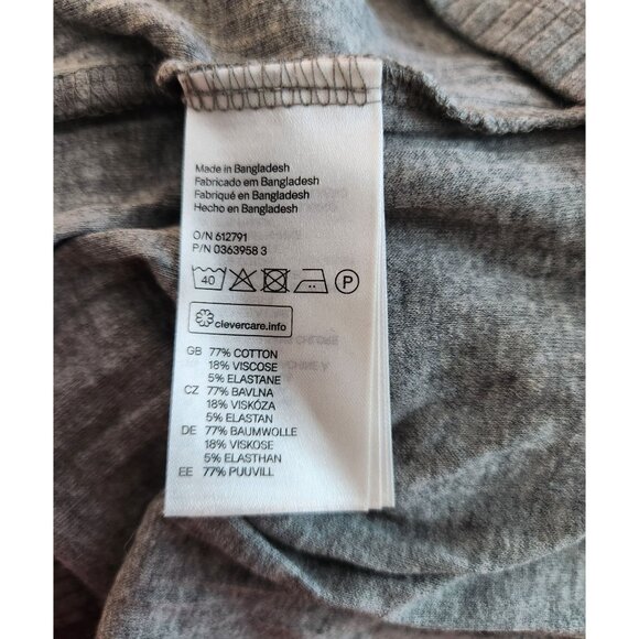 H&M Basic Sleeveless Ribbed Knit Gray Midi Dress S - Picture 4 of 4